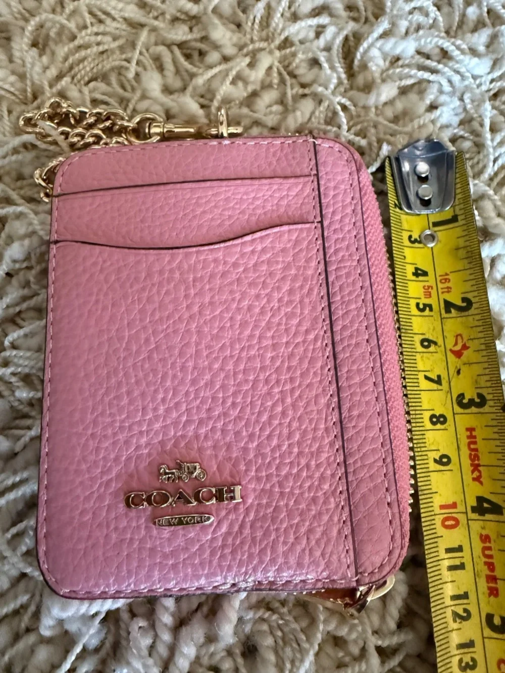 Coach Ellen Pink Crossbody Bag and Zip Around Card Case Pink Gold Hardware